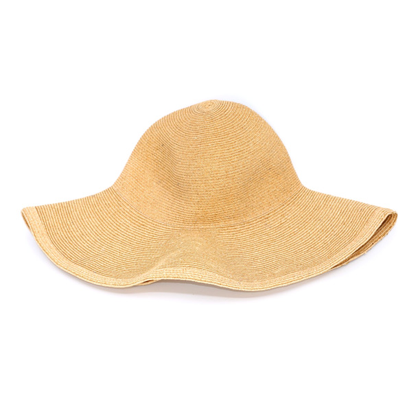 B0 Authentic ERIC JAVITS Squishee Beige Woven Packable Summer Hat - Picture 1 of 4